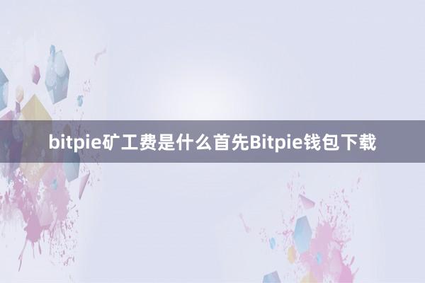 bitpie矿工费是什么首先Bitpie钱包下载