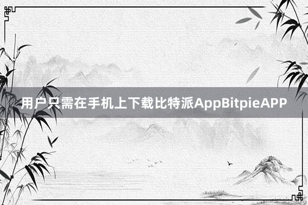 用户只需在手机上下载比特派AppBitpieAPP