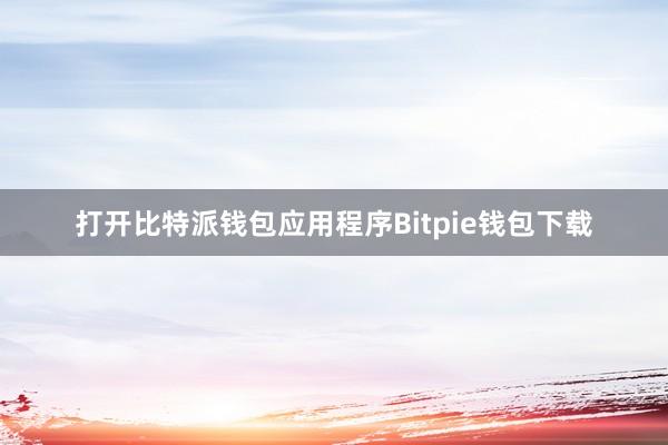 打开比特派钱包应用程序Bitpie钱包下载