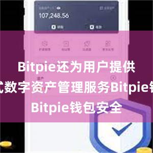 Bitpie还为用户提供了一站式数字资产管理服务Bitpie钱包安全